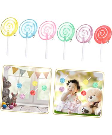Abaodam 24 Pcs Lollipop Model The Creativity Project Decorations for Room Miniature House Decorations Emulation Food Play Toys Ornament Hairpin Sweet Charms Diy Scrapbooking Charm Kids Toy 6X3.2CMx4pcs 1 - Buy Online on GoSupps.com