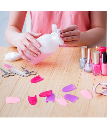 Boao 30 Pieces Wearable Nail Caps - Silicone Gel Fingernail Polish Remover Wraps - Reusable Soak Off Caps in Purple Rosy & Pink | DIY Nail Supplies | International Shipping - Buy Online on GoSupps.com
