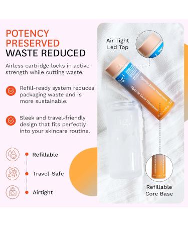 Fig.1 Glycolic Glow Treatment Refill 4% Glycolic Acid Face Exfoliant Smoothing Emulsion for Radiant Skin Hydrating PHA & Squalane Vegan 30 ml Refill Cartridge 30 ml - Buy Online on GoSupps.com