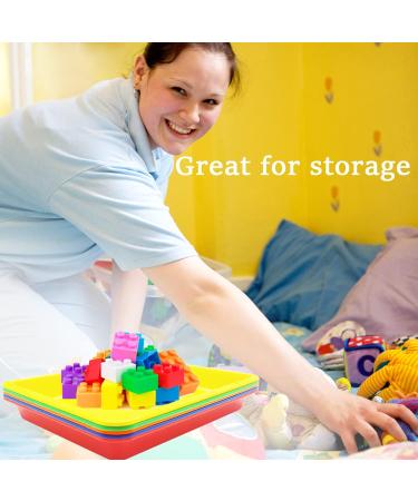10 Pack Multicolor Plastic Art Trays - Crafts Organizer for DIY Projects and Painting - Buy Online on GoSupps.com