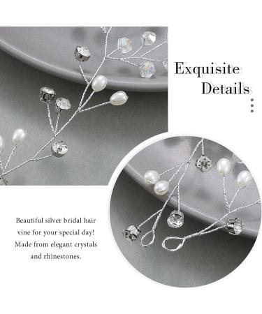 Latious Crystal Bride Wedding Hair Vine - Silver Rhinestone Bridal Headband for Women (100cm) - Buy Online on GoSupps.com