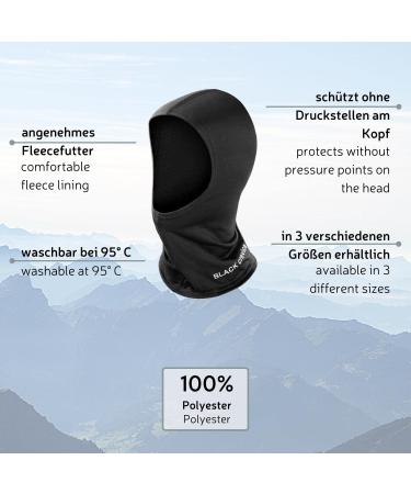 Black Crevice Storm Hood - Unisex Warm Ski Mask | 100% Polyester | Cold Protection Face Mask | Available in S M L - Buy Online on GoSupps.com