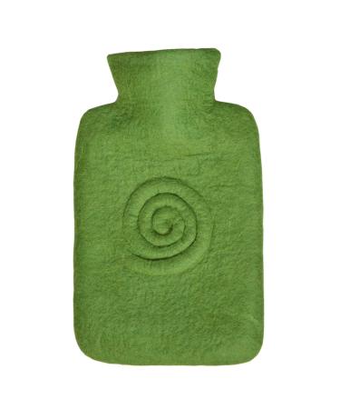 Hugo Frosch Hot Water Bottle Classic 1.8 l with Felt Cover Spiral Kiwi - Buy Online on GoSupps.com