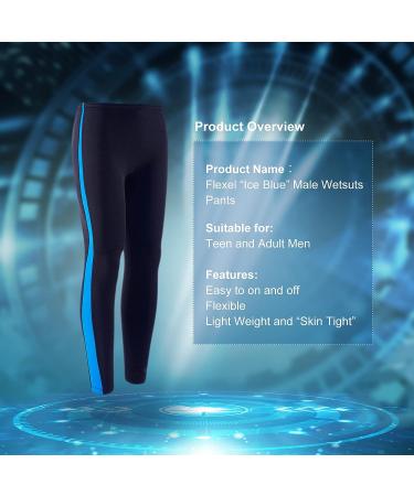 FLEXEL Swimming Pants for Men 2mm Neoprene Long Sleeve Wetsuit Pants Keep Warm for Diving Surfing Snorkeling Scuba Kayaking Sailing BLUE Middle - Buy Online on GoSupps.com