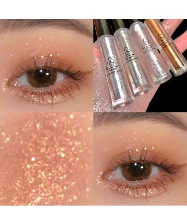 Liquid Shimmer Eyeshadow | Eye Shadow Eye Makeup Brilliant Gel Highlighter Shimmer Shadow Brighten Eyes Make Up 04# - Buy Online on GoSupps.com