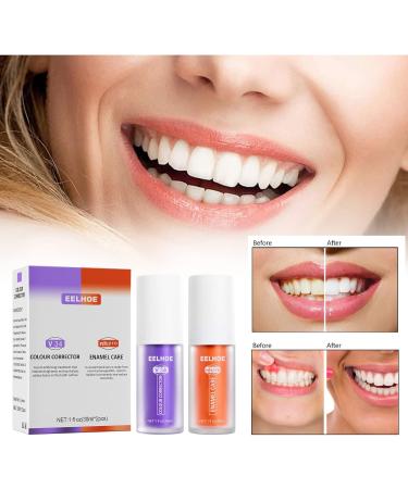 Toothpaste Color Correcting Toothpaste Whitening Toothpaste for Densified Teeth Oral Cleaning Toothpastes for Teeth Whitening Teeth Repair (2Pcs) - Buy Online on GoSupps.com