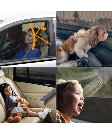 UV Protection Baby Car Sun Shades - 2-Piece Stretchy Visor Set for Kids & Pets - Universal Fit for Side Windows - Buy Online on GoSupps.com