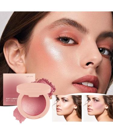 Blush Powder facial blush makeup easy to apply builtin longlasting shine formula rosy cheek cosmetics for contour shape highlight women of all skin tones day or night look light pink 1 g 1er Pack - Buy Online on GoSupps.com