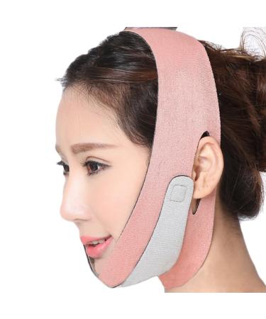 Face losing mask slim cheek magic face mask elevator v face line slim to Belt line face mask chin collar blade anti-aging face lift up face cheek lifting mask belt bracket gray/pink