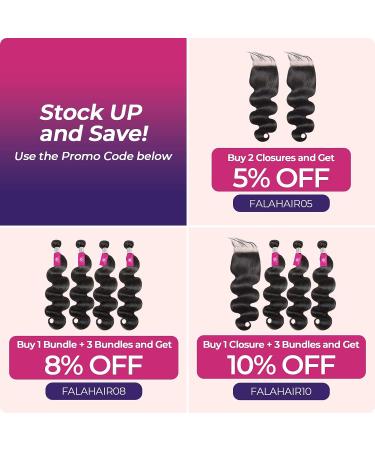 Body Wave 7x7 Closure Transparent Lace Free Part Pre Plucked 16 Inch Human Hair - Natural Black - Buy Online on GoSupps.com