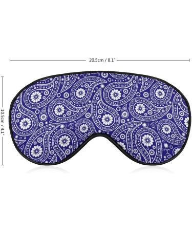 Blue Paisley Sleep Mask for Women | Adjustable Eye Shades & Comfortable Elastic Strap - Buy Online on GoSupps.com