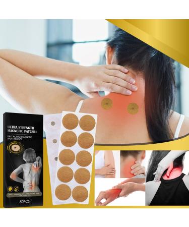 50 Magnetic Acupressure Patches - 600 Gauss Pain Relief Stickers for Back Shoulders Neck & Body - Buy Online on GoSupps.com