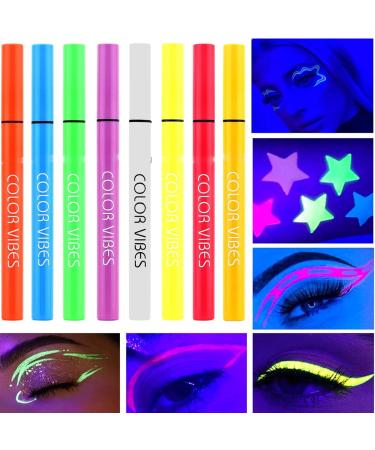 Glow Makeup for Face Rainbow UV UV Waterproof Makeup | High Pigment Eye Makeup for Girl Women Long Lasting Ultra Fine Tip Cosmetics Pochy - Buy Online on GoSupps.com