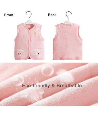 XYIYI Baby Warm Cotton Vest - Unisex Infant Toddler Padded Waistcoat 3-6 Months (Pink) - Buy Online on GoSupps.com