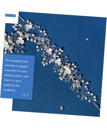 ifundom crystal pearl headband wedding photo props fashion hairband womens hair accessories pearl hair hoops womens headband Wedding Hair Vine hair pearls Miss flower head artificial alloy - Buy Online on GoSupps.com
