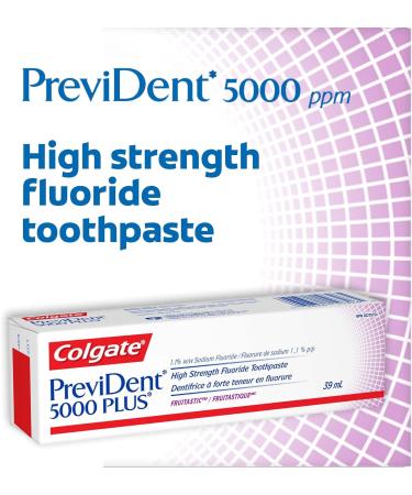 Colgate PreviDent 5000 Plus Care Toothpaste - Fruitastic Fruity Taste - Fluoride Dentifrice for Enamel Protection Sensitive Teeth Relief - Travel Size. 39 mL Mint 39 ml (Pack of 1) - Buy Online on GoSupps.com