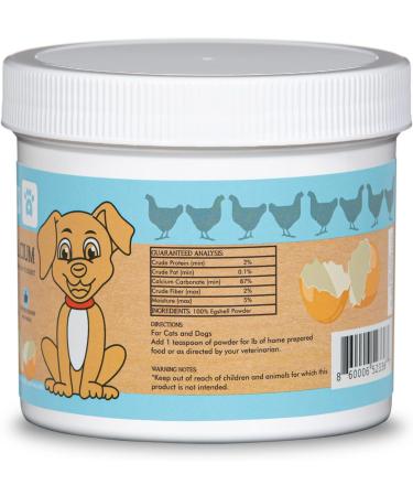 Prymal Pets Eggshell Calcium for Pets - 12 oz. Natural Ultra-Pure Egg Shell Mineral Powder Supplement for Cats and Dogs - High Absorption Helps Support Bone Joint Teeth Heart Immune Health - Buy Online on GoSupps.com