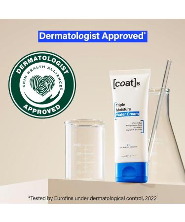 COATS Triple Moisture Water Cream Lightweight Oil-Free Face Moisturizer for Long-Lasting Hydration | Dermatologically Approved | 2.5 oz Shop Internationally - Buy Online on GoSupps.com