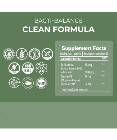 Bacti-Balance Gut Health Capsules for Bloating Gas Indigestion SIBO SIFO Candida Support Gluten-Free No Additives 60 Capsules - Buy Online on GoSupps.com