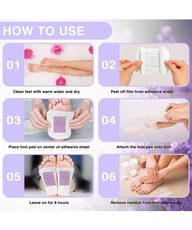 Maguja 50Pcs Upgraded 2-in-1 Natural Lavender Foot Pads for Body & Foot Care | Sleep & Feel Better | Premium Organic Pads for Travel & Home Use - Buy Online on GoSupps.com