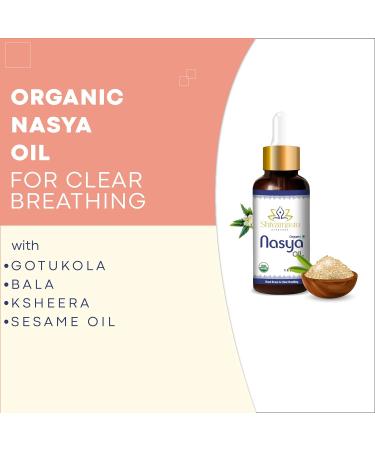 Nasya Oil 30ml - Certified Organic Nasal Drops for Clear Breathing | Sinus Lubrication Formula - Buy Online on GoSupps.com
