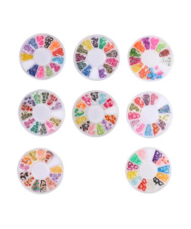 Angoily 8 Boxes Soft Pottery Diy Fruit Nail Art Slice Nail Art Slices Bulk Diy Lip Gloss Clay Fruit Slices for Nail Fruit Slices Manicure Polymer Clay Patch Sticker 3d