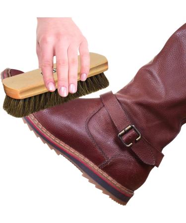 Genuine 100% Horsehair Professional Shoe Shine Brush - 6.75 - Premium Quality - Buy Online on GoSupps.com