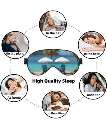 Buy Soft Chairs Blue Sea Sky Printed Eye Mask - Adjustable Breathable Light Blocking Double-Sided Comfort for Sleep - Buy Online on GoSupps.com