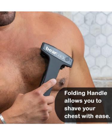 Bearback Back & Body Shaver for Men | Premium Long Reach Folding Handle Triple Blade Pivoting Head - Ergonomic DIY Solution - Buy Online on GoSupps.com