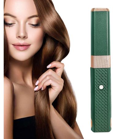 Portable Flat Iron - Small Travel Hair Iron Cordless Ceramic Straightener for Quick Styling - Fast Heating Multifunctional Accessory in Green - Buy Online on GoSupps.com