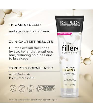 John Frieda ULTRAfiller+ Thickening Shampoo - Volumizing Biotin & Hyaluronic Acid for Fine Hair 8.3 Oz - International Shipping Available - Buy Online on GoSupps.com