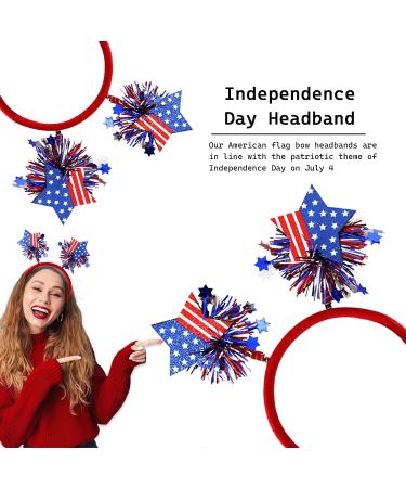 BELSITA 4th of July USA Flag Star Head Bopper Hair Band - Patriotic Theme Party Supplies for Adults & Kids - Buy Online on GoSupps.com