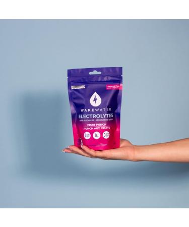 WakeWater Electrolytes Powder | Fruit Punch 10 x 7g Electrolyte Powder Packets | Rapid Rehydration | Sugar Free | No Artificial Sweetener | 0 Calories | Keto & Paleo Friendly - Buy Online on GoSupps.com