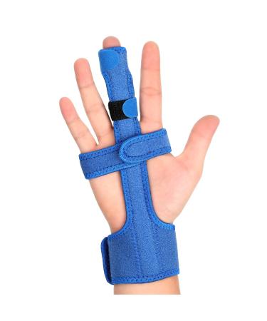 Finger Splint Support with Wrist Brace Adjustable Trigger Finger Straightener Pinky Finger Brace for Index Pinky Ring Middle Finger of Left Right