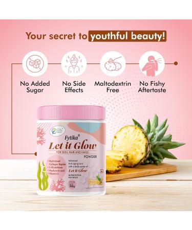 FYTT-IKA HEALTHCARE PRODUCTS Let It Glow Collagen Supplement for Men&Women L- Glutathione Vitamin C Sesbania Agati Extract Promotes Healthy Skin Hairs and Nails(Pineapple Powder Pack of 1) - Buy Online on GoSupps.com