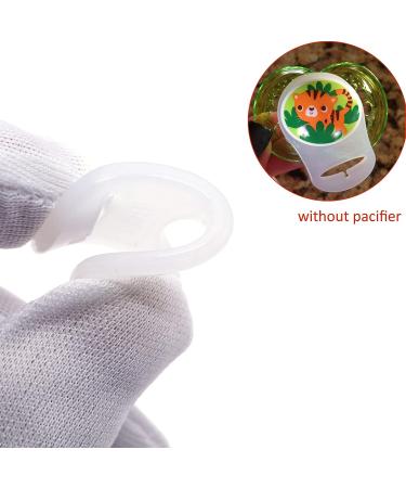 10pcs White Silicone Adapter Rings for Button Style Baby Pacifier Clips - Buy Online on GoSupps.com