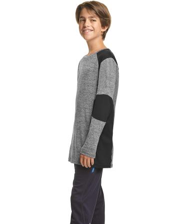 C9 Champion Boys' Color Blocked Long Sleeve T-Shirt - Large Ebony Heather - Buy Online on GoSupps.com