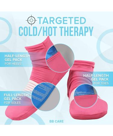 BB CARE Cold Therapy Socks - Reusable Cooling Ice Socks for Hot Feet - Relief for Plantar Fasciitis, Arthritis, Postpartum, Foot Sprains & Swelling - Pink Medium 9.8 inch - Buy Online on GoSupps.com
