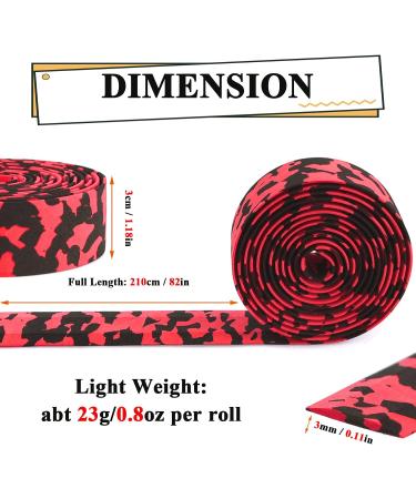 KINGOU Camouflage EVA Road Bike Handlebar Tape Bar Wraps - Black & Red (2PCS) - Buy Online on GoSupps.com