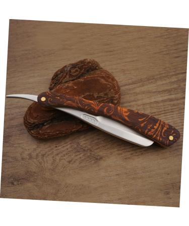 Shop Housoutil Hairdressing Blade Safety Razor - Premium Eyebrow & Beard Razor with Rustproof Steel & Wooden Holder - Perfect for Men - Buy Online on GoSupps.com