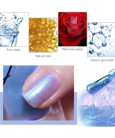 Glitter Nail Polish Blue Sparkle Nail Varnish Blue Nail Varnish Quick Drying & Long Lasting Blue Purple Shimmer Nail Polish Healthy Breathable Shiny Blue Purple Nail Polish for Women Teens - Buy Online on GoSupps.com
