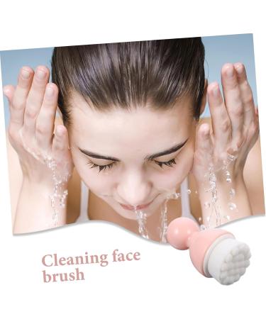 Didiseaon 1pc Cleansing Brush Face Scruber Facial Washing Brush Mineral Powder Foundation Face Brush Facial Cleaning Pad Face Scrubbers Liquid Plastic Abs Washbasin Pink Handheld - Buy Online on GoSupps.com