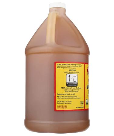 Bragg Organic Apple Cider Vinegar with the Mother - USDA Certified, Raw & Unfiltered, 1 Gallon - Buy Online on GoSupps.com