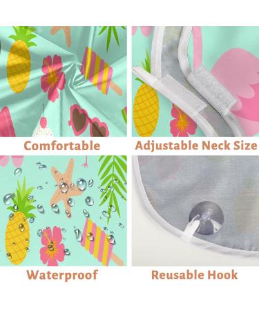 Summer Flamingo Beard Bib Apron - Waterproof Hair Catcher for Men | Non-Stick Grooming Cape & Suction Cups | Perfect Gifts for Men - Buy Online on GoSupps.com