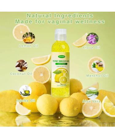 Yoni Wash Set of 2 | Organic pH Balanced Feminine Wash for Women | Intimate Deodorant & Odor Removal - Lemon Scent - Buy Online on GoSupps.com