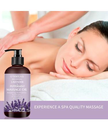 Buy Lavender Peppermint Massage Oil - 10.2 fl. oz | Moisturizing Body Oil for Men & Women | Soothing Skin Care - Buy Online on GoSupps.com