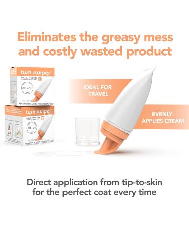 Eli & Ali Tush Swiper - Diaper Rash Cream Applicator & Dispenser - Mess-Free & Travel-Friendly - Safe for Newborns - Orange - Buy Online on GoSupps.com