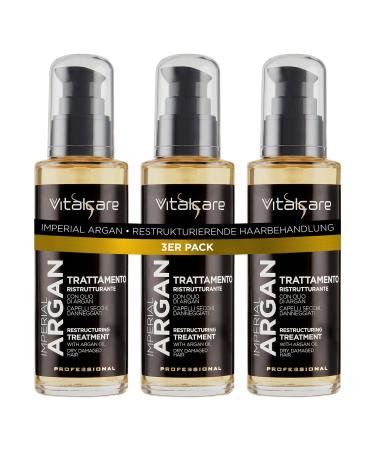 Vitalcare Vitalcare | Imperial Argan - Restructuring Hair Treatment with Argan Oil Linseed Oil Oil Complex for Dry and Damaged Hair 3 x 100ml
