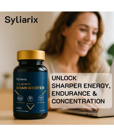 Syliarix Brain Nootropic Supplement for Focus and Clarity Memory Support Boost Energy & Mood Clinically Tested Formula 30 Capsules - Buy Online on GoSupps.com