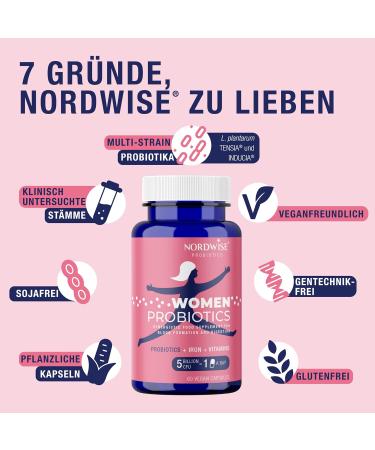 Nordwise Probiotika for Women - Vegan Intestinal Renovation | 60 Caps | Colon Cleansing & Bloating Relief | 2-Month Supply - Buy Online on GoSupps.com